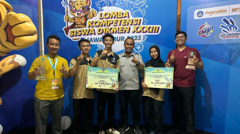Tim Mobile Robotics , Raih Juara 1 di LKS Provinsi Jawa Timur 2025 dan Lolos ke Tingkat Nasional
