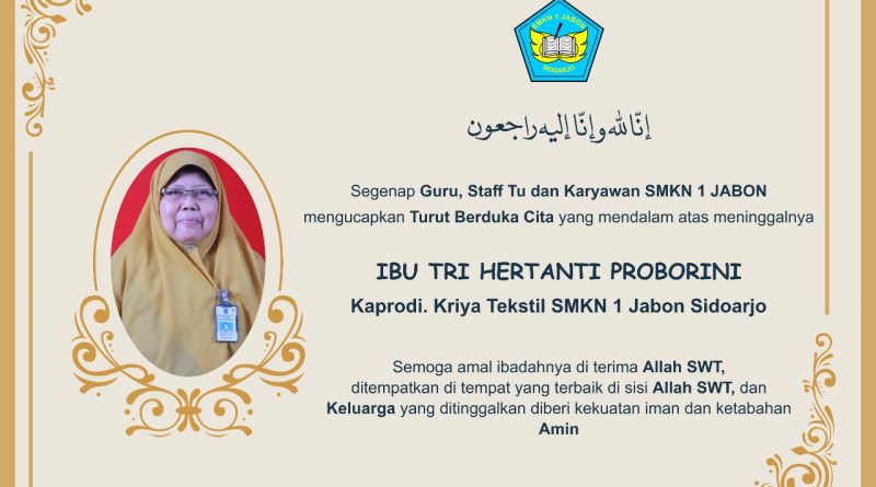 Berita Duka dari Pahlawan Tanpa Jasa Kepala Jurusan Kriya Kreatif Batik dan Tekstil